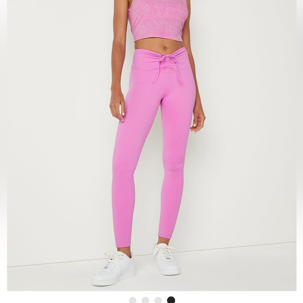 PINK Victoria’s Secret ADJUSTABLE WAIST RUCHED LEGGINGS
